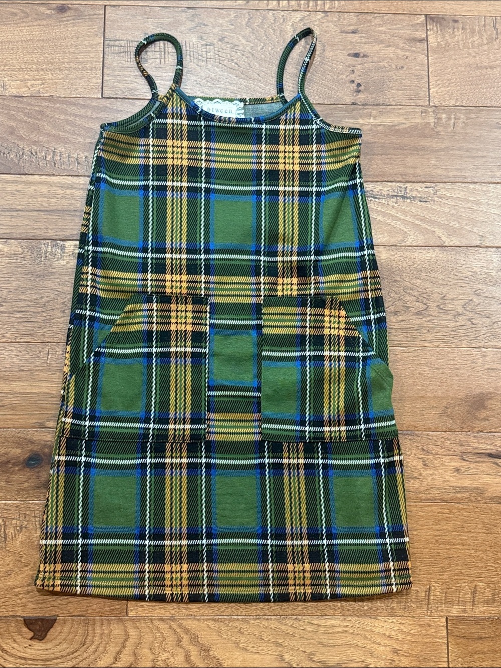 Btween Girls Multicolored Plaid Jumper Dress - Size 8